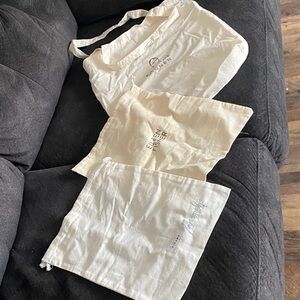 Dust bags Eileen Fisher Ivory Tote and Pouch Set